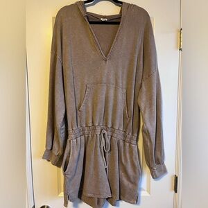 Long Sleeve Hooded Romper